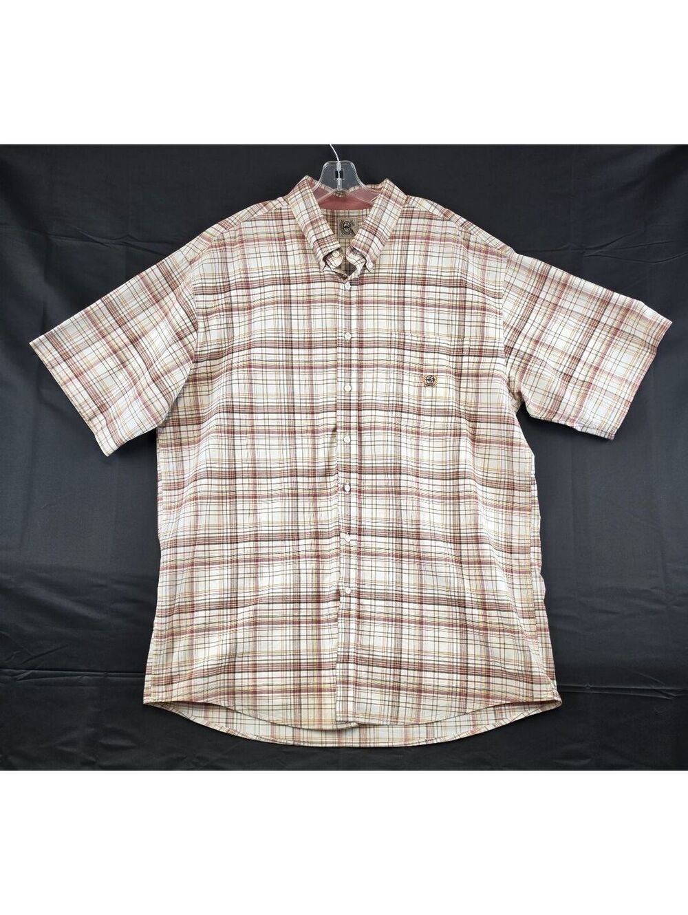 Cinch Men's XXL Short Sleeve Button-Up Plaid Shirt Cotton Blend